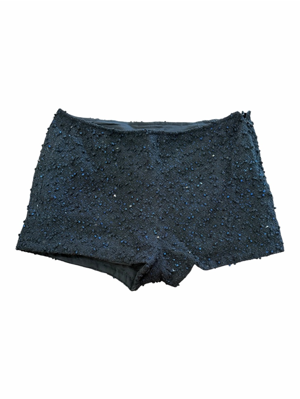 Forever 21 Black Tweed Sequin Short Shorts L